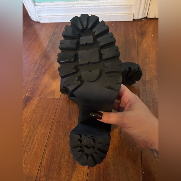 Black Women's Sock Boots - Picture 5 of 7